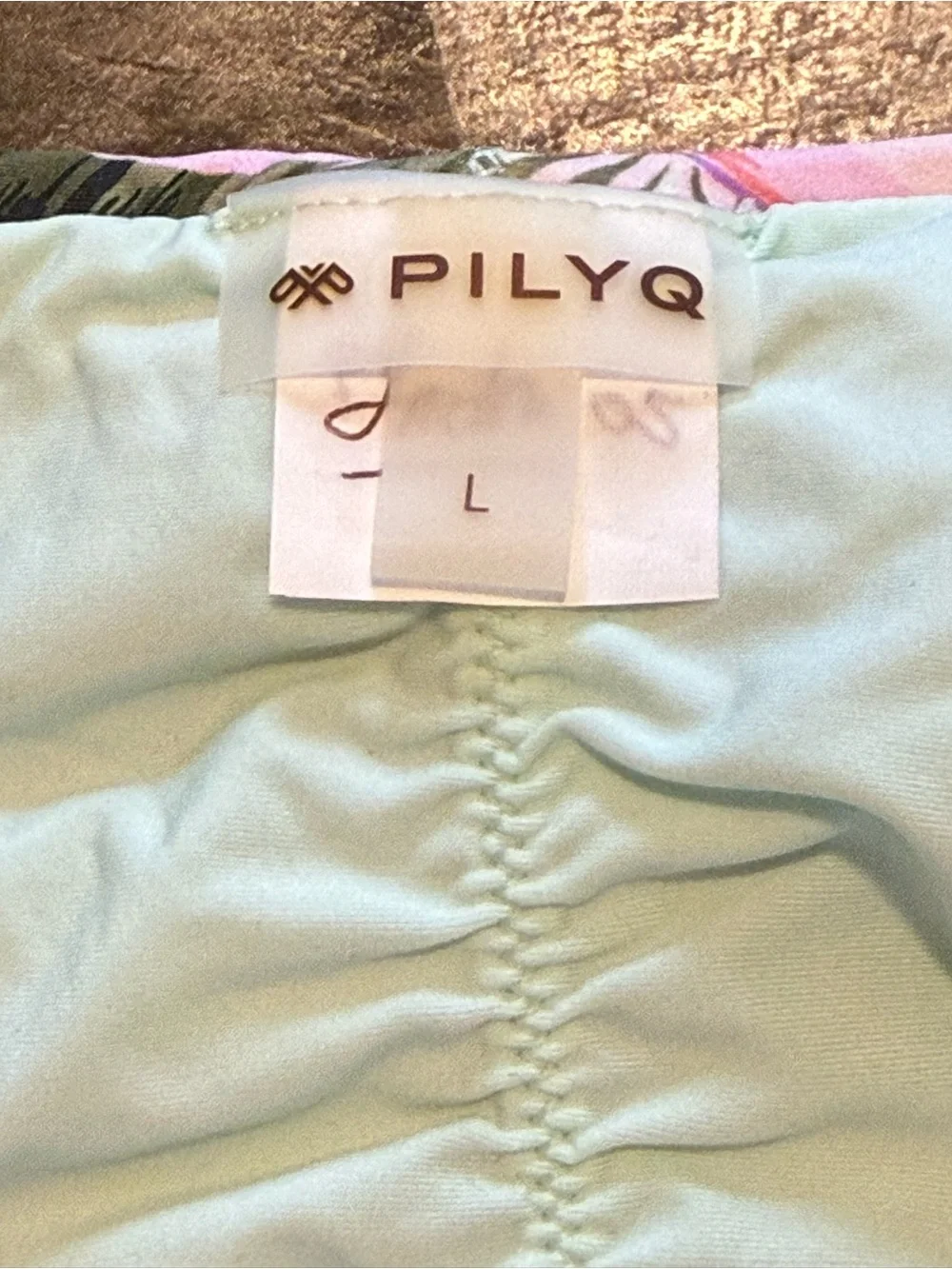 PILYQ Tropical Print Bikini Bottom size Large